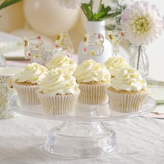 Floral Baby Pressed Flower Cake Topper