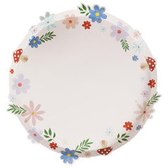 Floral Plates with Toadstools 8pk