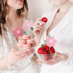 Flower Cake & Cupcake Toppers 8pk