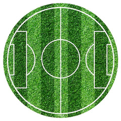 Football Pitch Edible Icing Cake Image