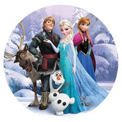 Frozen Group Edible Icing Cake Image