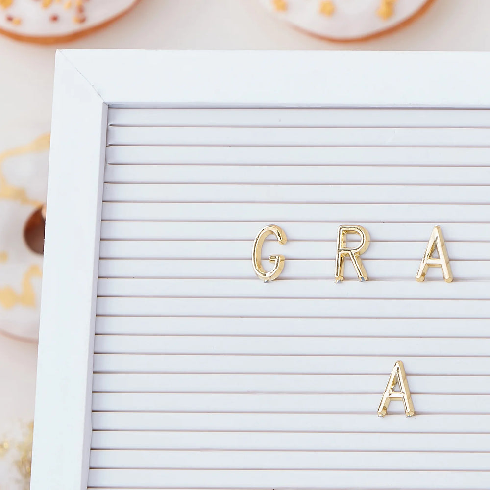 White & Gold Peg Letter Board