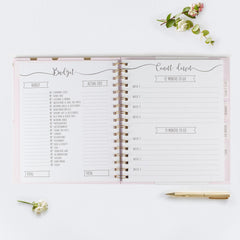 Luxury Pink & Gold Wedding Planner Book