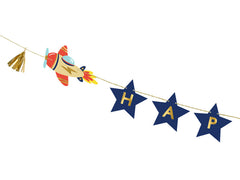 Airplane Happy Birthday Banner