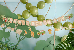 Safari Happy Birthday Banner