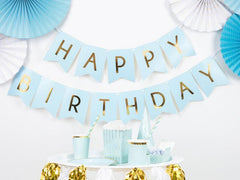 Blue Happy Birthday Banner
