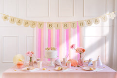 Happy Birthday Pink Felt Banner