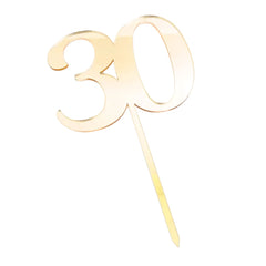 Gold 30 Acrylic Cake Topper