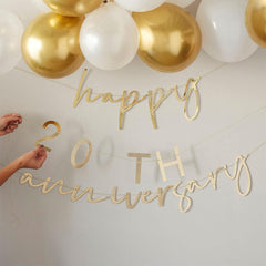 Gold Customisable Anniversary Bunting