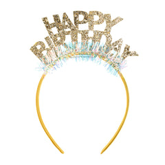 Gold Happy Birthday Headband