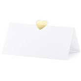 Gold Heart Place Cards 10pk