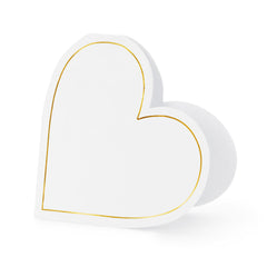 White Heart Place Cards 10pk