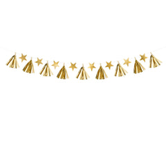 Gold Stars and Tassels garland
