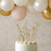 Gold Swirly Cake Candles 16pk