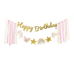 Unicorn Happy Birthday Banner