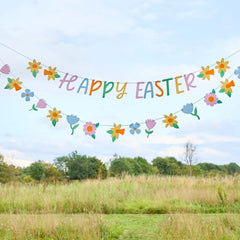 Floral Happy Easter Banner