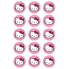 Hello Kitty Edible Icing Cupcake Images
