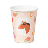 Horse Floral Cups 6pk