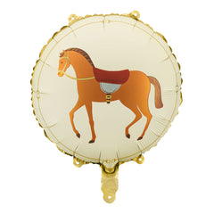 Horse Round Foil Balloon