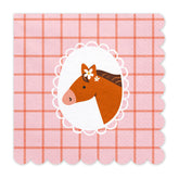 Horse Pink Napkins 12pk