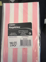 Rose Gold Stripe Napkins