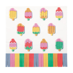 Ice Block Fringe Napkins 16pk