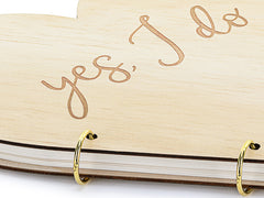 Wooden Heart Guest Book
