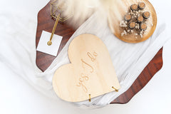 Wooden Heart Guest Book