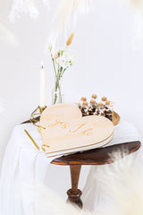 Wooden Heart Guest Book