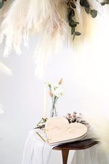 Wooden Heart Guest Book