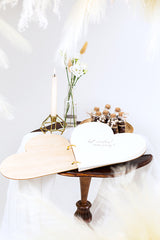 Wooden Heart Guest Book
