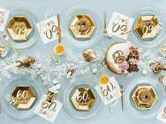 Gold 60th Birthday Cups 6pk