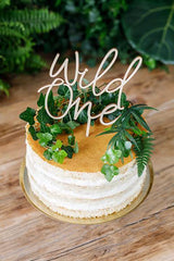 Wooden Wild One Cake Topper