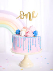 Gold One Cake Topper