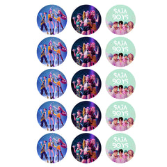 KPop Demon Hunters Edible Icing Cupcake Images