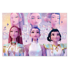 KPop Demon Hunters Pink Poster Backdrop