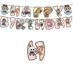 Labubu Happy Birthday Banner