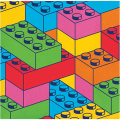 Block Bash Beverage Napkins 16pk