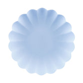 Light Blue Frill Reusable Plates 4pk