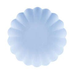 Light Blue Frill Reusable Plates 4pk