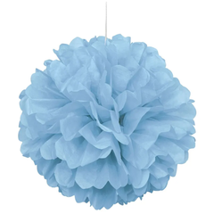 Light Blue Pom Pom Puff Ball