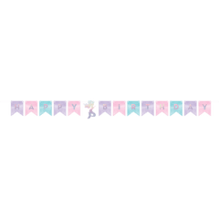 Mermaid Shine Iridescent Happy Birthday Banner