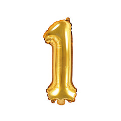 Gold Mini Foil Number Balloon - 1