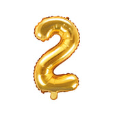 Gold Mini Foil Number Balloon - 2