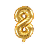 Gold Mini Foil Number Balloon - 8