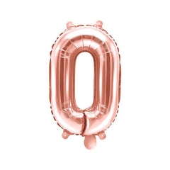 Rose Gold Mini Foil Number Balloon - 0