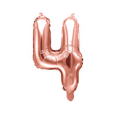 Rose Gold Mini Foil Number Balloon - 4