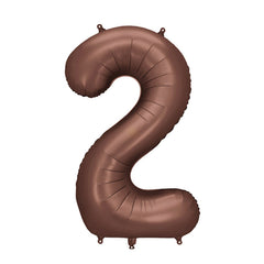 Mocha Giant Foil Number Balloon - 2