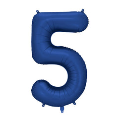 Navy Giant Foil Number Balloon - 5