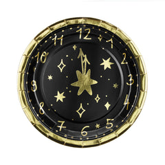 New Year's Clock Plates 6pk